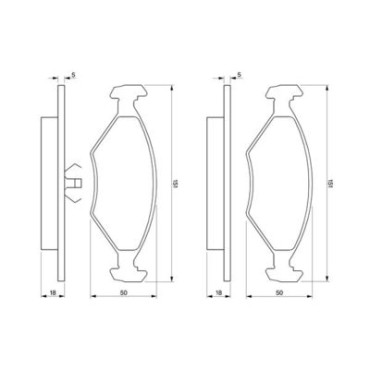 Комплект тормозных колодок из 4 шт. дисков BOSCH 0986424458