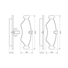 Комплект тормозных колодок BOSCH 0986424463