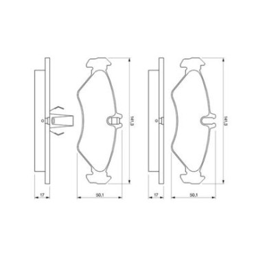 Комплект тормозных колодок BOSCH 0986424463