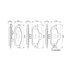 Комплект тормозных колодок BOSCH 0986424611
