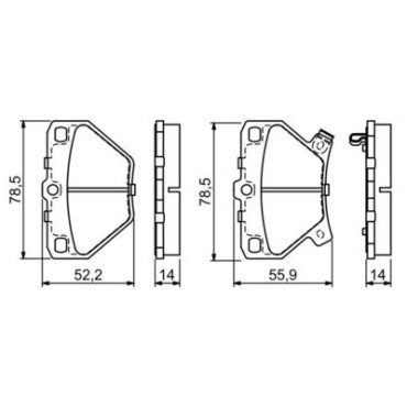 Комплект гальмівних колодок - дискові BOSCH 0986424630