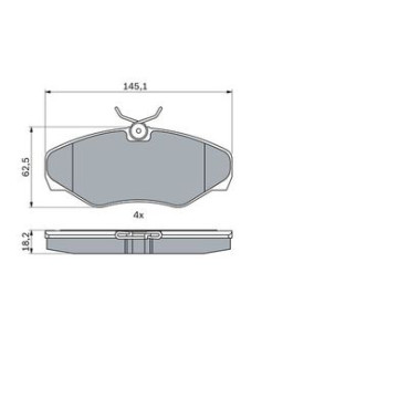 Комплект тормозных колодок BOSCH 0986424636