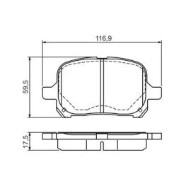 BOSCH 0986424639 Комплект гальмівних колодок - дискові BOSCH 0986424639