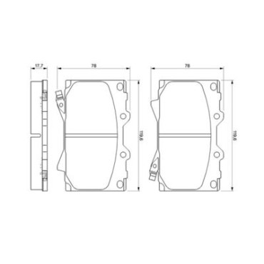 Комплект тормозных колодок BOSCH 0986424640