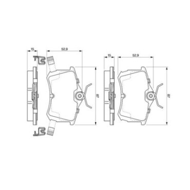 Комплект гальмівних колодок - дискові BOSCH 0986424661