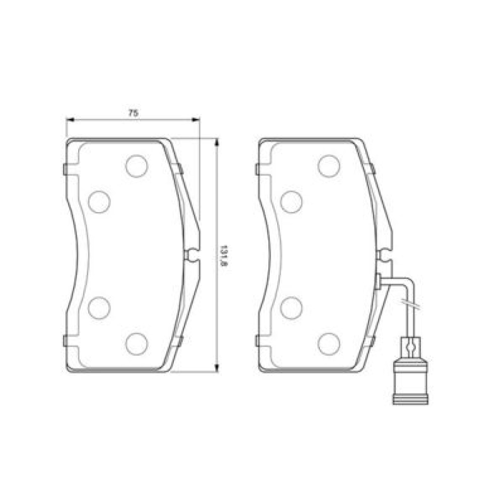 Комплект тормозных колодок из 4 шт. дисков BOSCH 0986424664