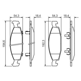 BOSCH 0986424666 Комплект тормозных колодок из 4 шт. дисков BOSCH 0986424666