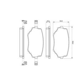 Комплект тормозных колодок BOSCH 0986424669