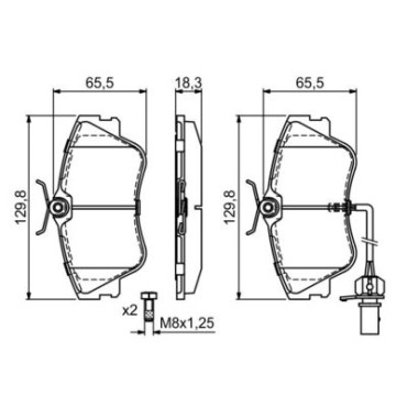 Комплект гальмівних колодок - дискові BOSCH 0986424672