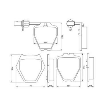 Комплект гальмівних колодок - дискові BOSCH 0986424690