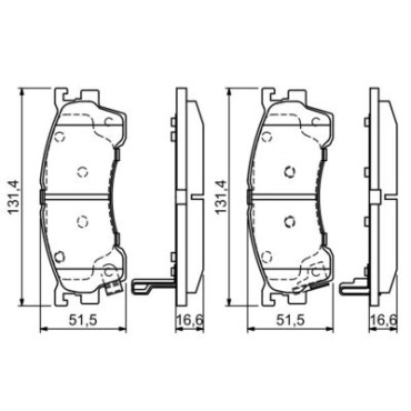 Комплект тормозных колодок BOSCH 0986424694