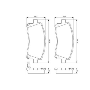 Комплект тормозных колодок BOSCH 0986424700