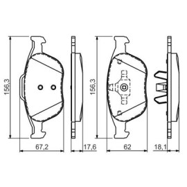 Комплект гальмівних колодок - дискові BOSCH 0986424701