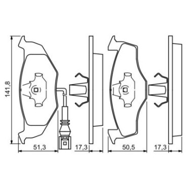 Комплект гальмівних колодок - дискові BOSCH 0986424723