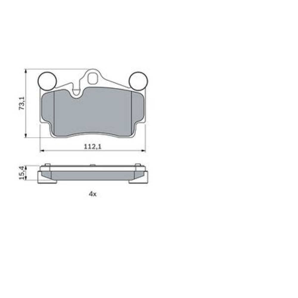 Комплект тормозных колодок BOSCH 0986424741