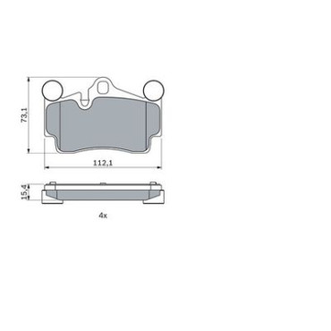 Комплект тормозных колодок BOSCH 0986424741