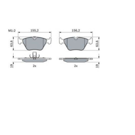 Комплект тормозных колодок BOSCH 0986424767