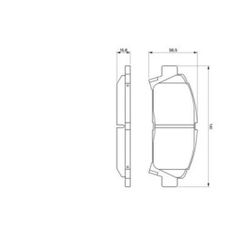 Комплект гальмівних колодок з 4 шт. дисків BOSCH 0986424799