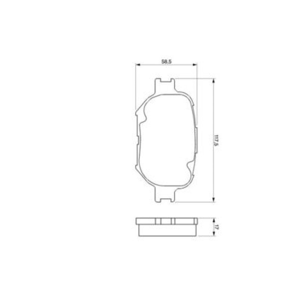 Комплект гальмівних колодок з 4 шт. дисків BOSCH 0986424808