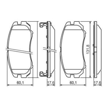Комплект тормозных колодок BOSCH 0986424815