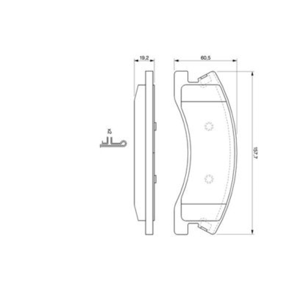 Комплект тормозных колодок из 4 шт. дисков BOSCH 0986424823