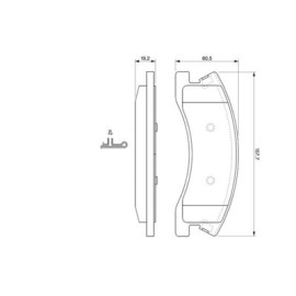 BOSCH 0986424823 Комплект тормозных колодок из 4 шт. дисков BOSCH 0986424823