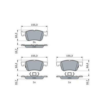Дискові колодки передні BOSCH 0986424885