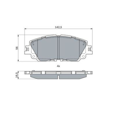 Тормозные колодки BOSCH 0986424899