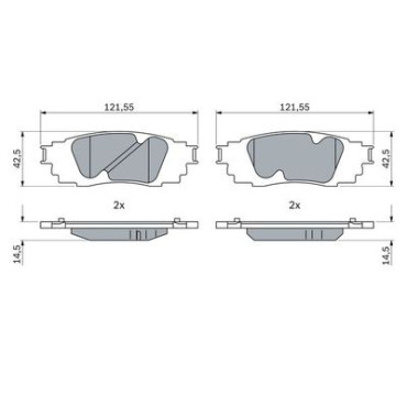 Дисковые колодки BOSCH 0986424912
