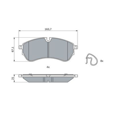 Дисковые колодки передни BOSCH 0986424929