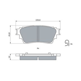Комплект гальмівних колодок BOSCH 0986460008
