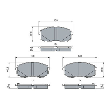 Дисковые колодки BOSCH 0986460077