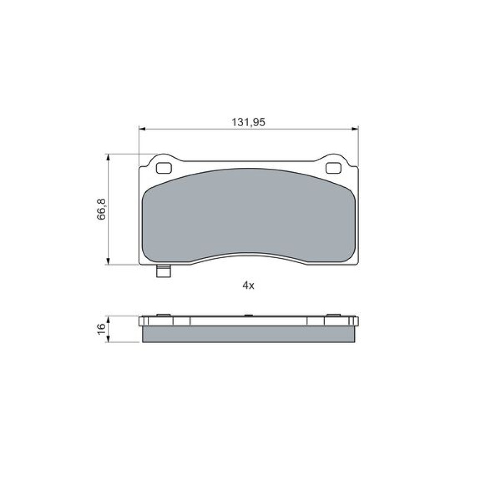 Гальмівні колодки дискові, комплект BOSCH 0986460084