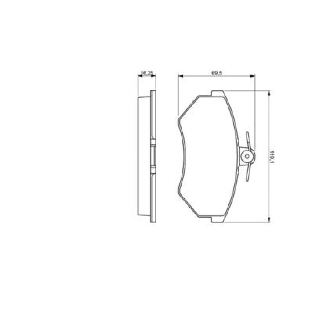 Комплект тормозных колодок BOSCH 0986460943