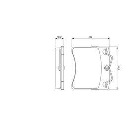 Комплект тормозных колодок BOSCH 0986460954