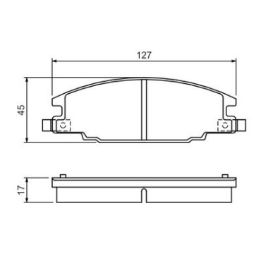 Комплект гальмівних колодок - дискові BOSCH 0986460960