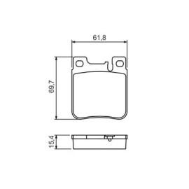 BOSCH 0986460965 Комплект гальмівних колодок - дискові BOSCH 0986460965