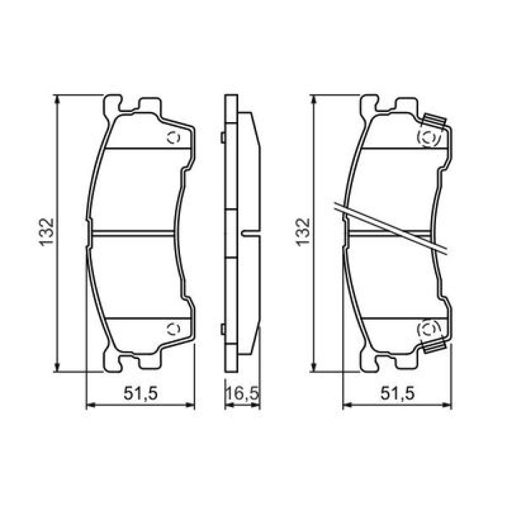 Комплект тормозных колодок BOSCH 0986460975