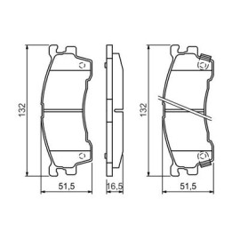 Комплект тормозных колодок BOSCH 0986460975