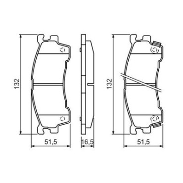 Комплект гальмівних колодок - дискові BOSCH 0986460975