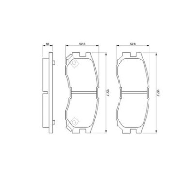 Комплект гальмівних колодок з 4 шт. дисків BOSCH 0986460979