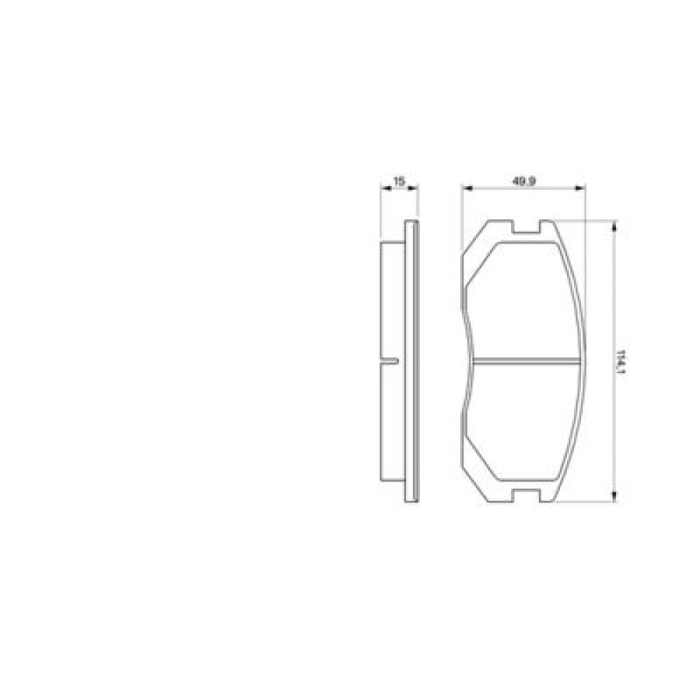 Комплект тормозных колодок BOSCH 0986460980