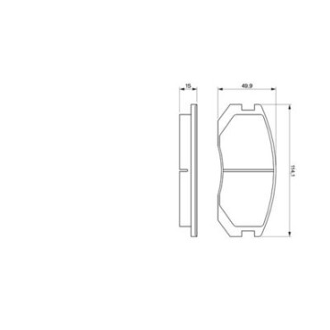 Комплект гальмівних колодок - дискові BOSCH 0986460980