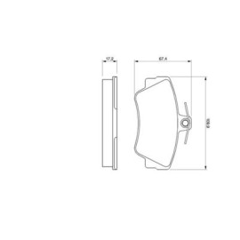 Комплект гальмівних колодок з 4 шт. дисків BOSCH 0986460989