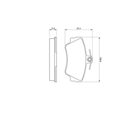 Комплект тормозных колодок из 4 шт. дисков BOSCH 0986460989
