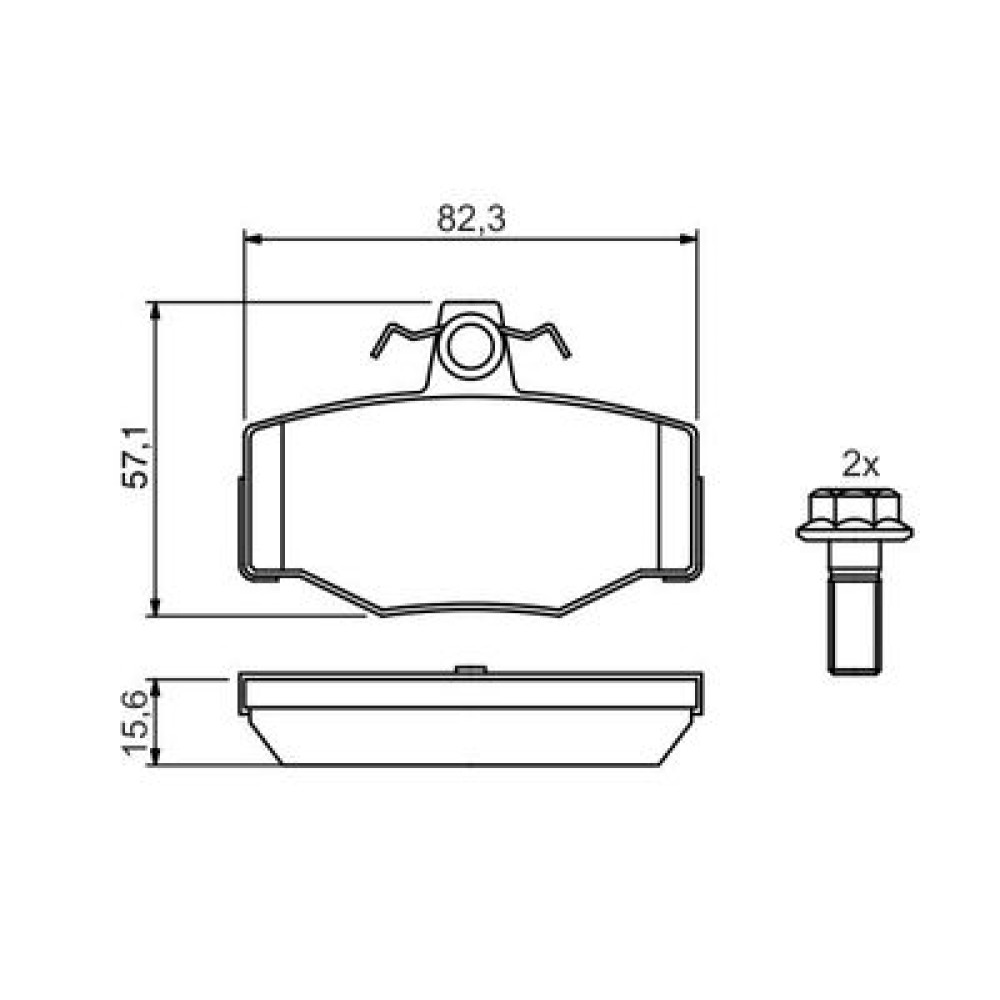 Комплект тормозных колодок BOSCH 0986460993