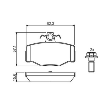 Комплект тормозных колодок BOSCH 0986460993