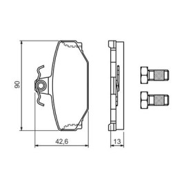 Комплект тормозных колодок из 4 шт. дисков BOSCH 0986460995