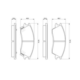 Комплект тормозных колодок BOSCH 0986461127