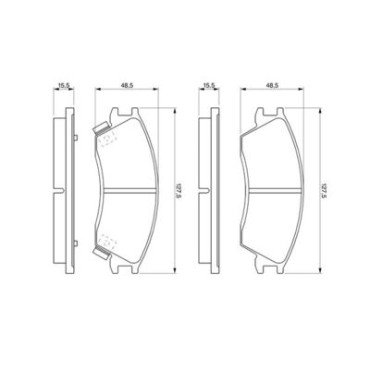Комплект тормозных колодок BOSCH 0986461127